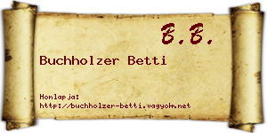 Buchholzer Betti névjegykártya